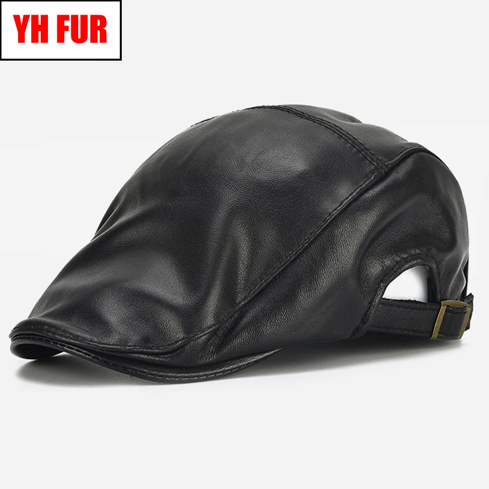 Кепка мужская из натуральной овечьей кожи цвет в ассортименте | Аксессуары для