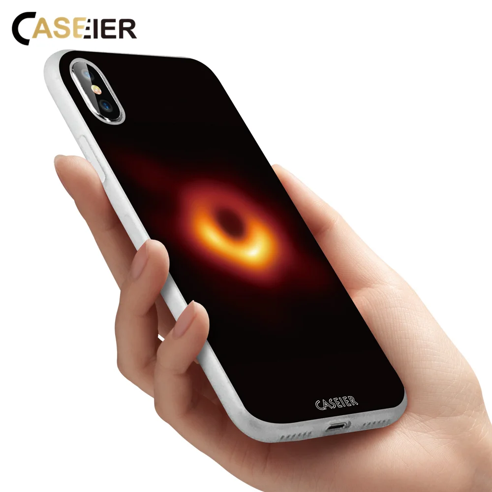 Caseier черная дыра чехол для айфон X XR XS MAX 7 8 Plus задняя крышка 6 s 5 5S SE Капа iPhone 6S