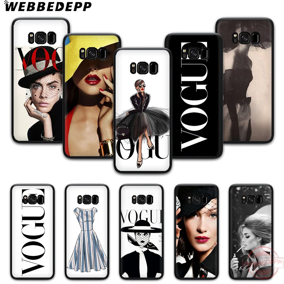 WEBBEDEPP черно-белые модные мягкий чехол для телефона с изображением цветов Samsung S6 S7