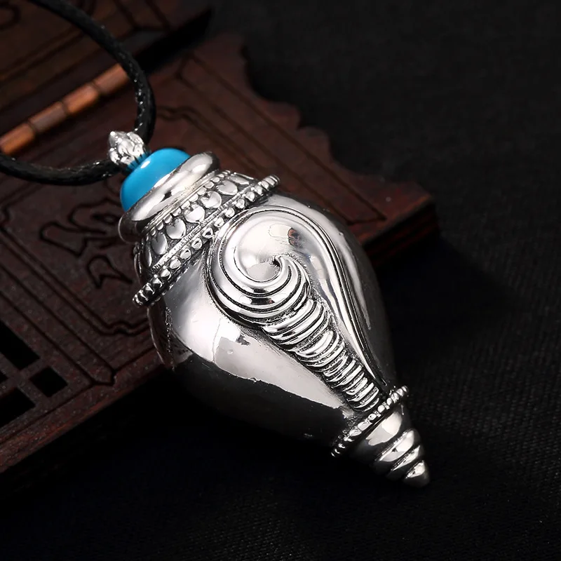 eight treasures conch can open the Koru box Ru Yan curse male and female wholesale silver pendant wholesale. | Украшения и