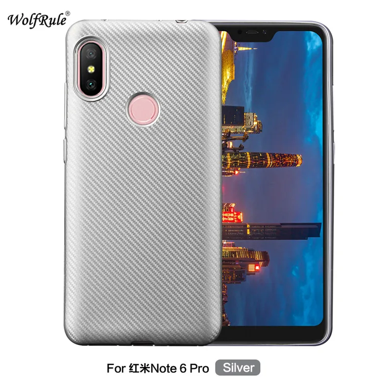 Чехол wolfrole Xiaomi Redmi Note 6 Pro Роскошный чехол с полной защитой из углеродного волокна