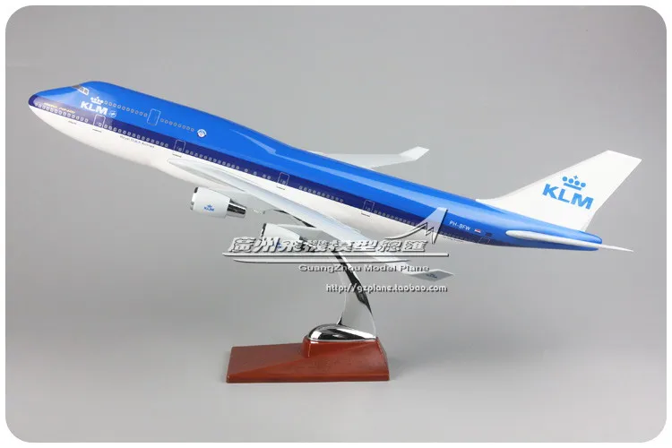 47 см смолы KLM B747 400 модель самолета Нидерланды авиакомпаний дыхательные пути