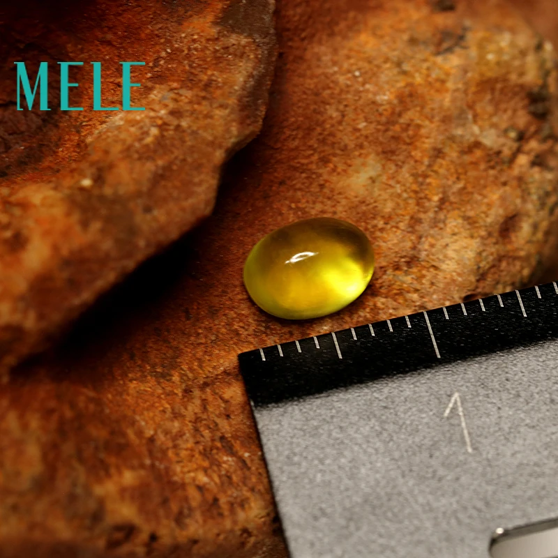 Натуральный Золотой Желтый prehnite камень 5*7 мм овальный 1.1ct свободный DIY