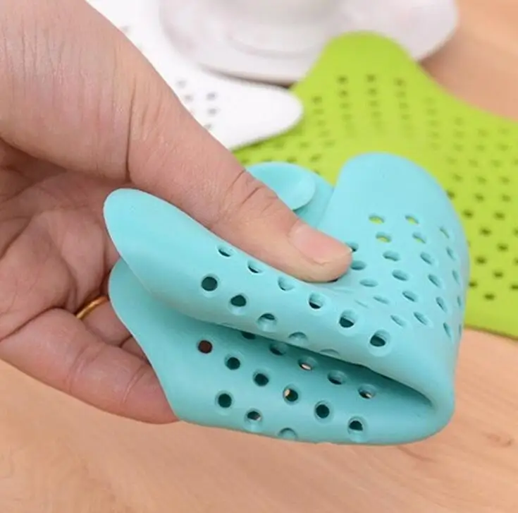 Цветные силиконовые дуршлаги и ситечки для волос фильтр раковины ванной комнаты