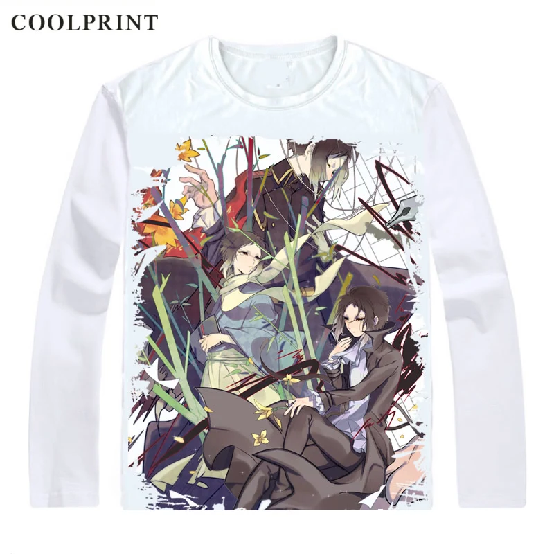 Coolprint Akutagawa Ryuunosuke футболка Bungou бродячие собаки литературная мужская футболка Повседневная Винтажная футболка с принтом Футболки с длинным рукавом - Цвет: Style 7