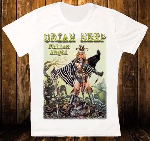 URIAH HEEP падший ангел рок ретро Винтаж HIPSTER футболка унисекс 1895 Футболка с принтом