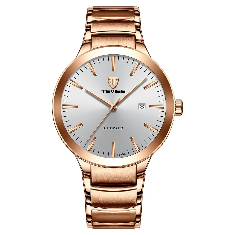 Часы TEVISE мужские модные деловые из нержавеющей стали с ремешком