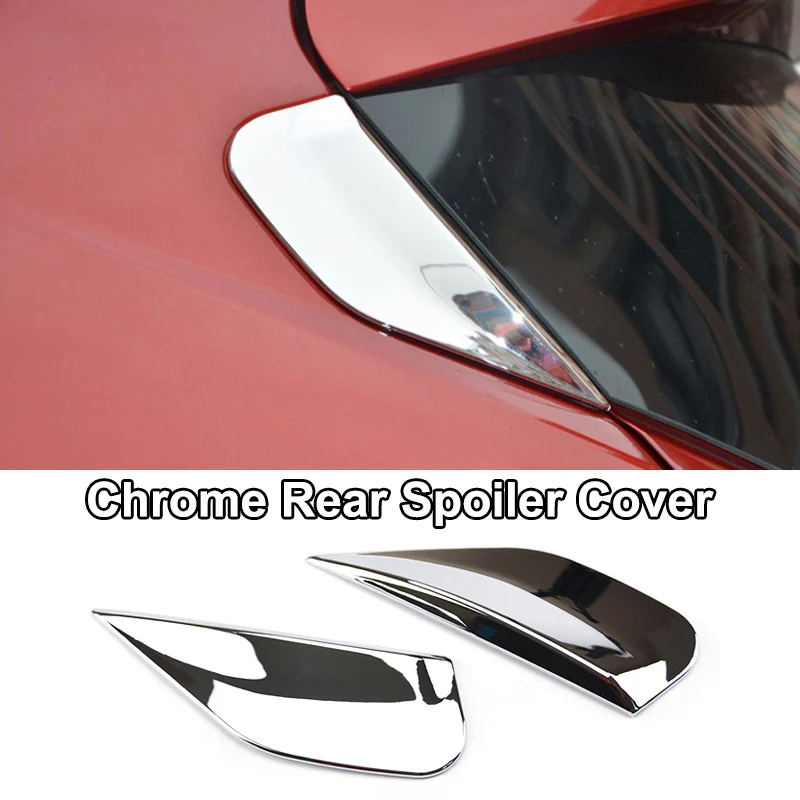 rear spoiler cover Для Buick Encore/Opel/Vauxhall Mokka 2013 хромированный наружный противотуманный светильник, накладка на дверь, окно, украшение, Стайлинг автомобиля - Цвет: rear spoiler cover