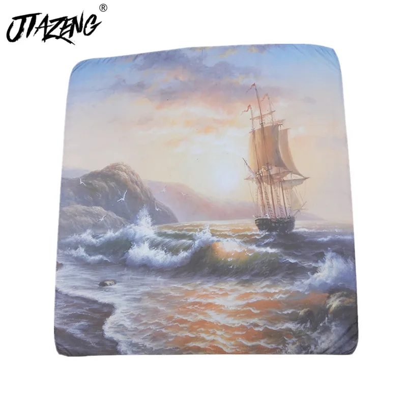 

Hot 2020 Luxury Women Silk scarf Square Lady Wrap Small Office Neck Head Scarf Hair Scarf 70*70 Sailboat Scarf Women Outlet