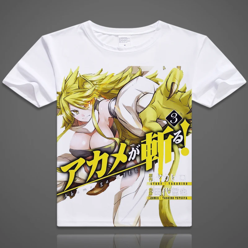Футболка аниме Akame ga KILL косплей футболка с коротким рукавом Tatsumi дышащие топы