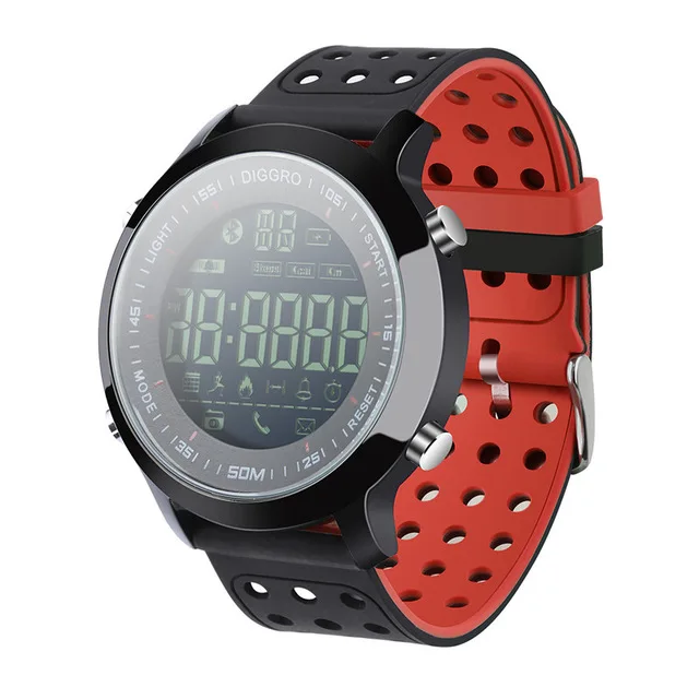 Смарт-часы SMARCENT EX18 5 АТМ водостойкие Bluetooth 4,0 звонки SMS напоминание Шагомер монитор сна Совместимость Android iOS - Цвет: red with black