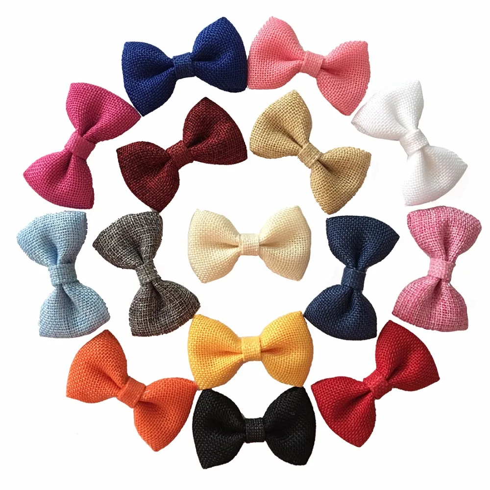 2 8-дюймовые банты для волос из мешковины с зажимами тканевые заколки девочек