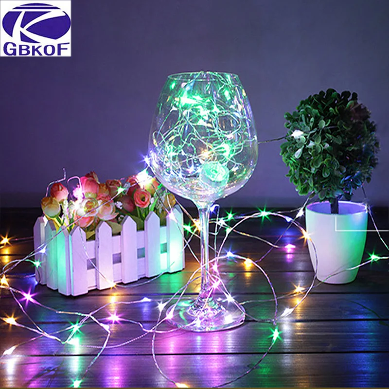 Рождественская гирлянда с 10 100 светодиодами 1/2/5/10 м|battery operated|10m 100ledled string rgb |