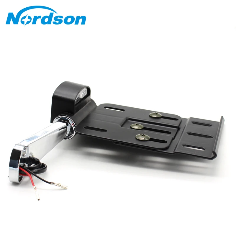 

Nordson складной мотоциклетный светодиодный боковой кронштейн для подсветки номерного знака для Harley Sportster XL883 XL1200 2004-2016