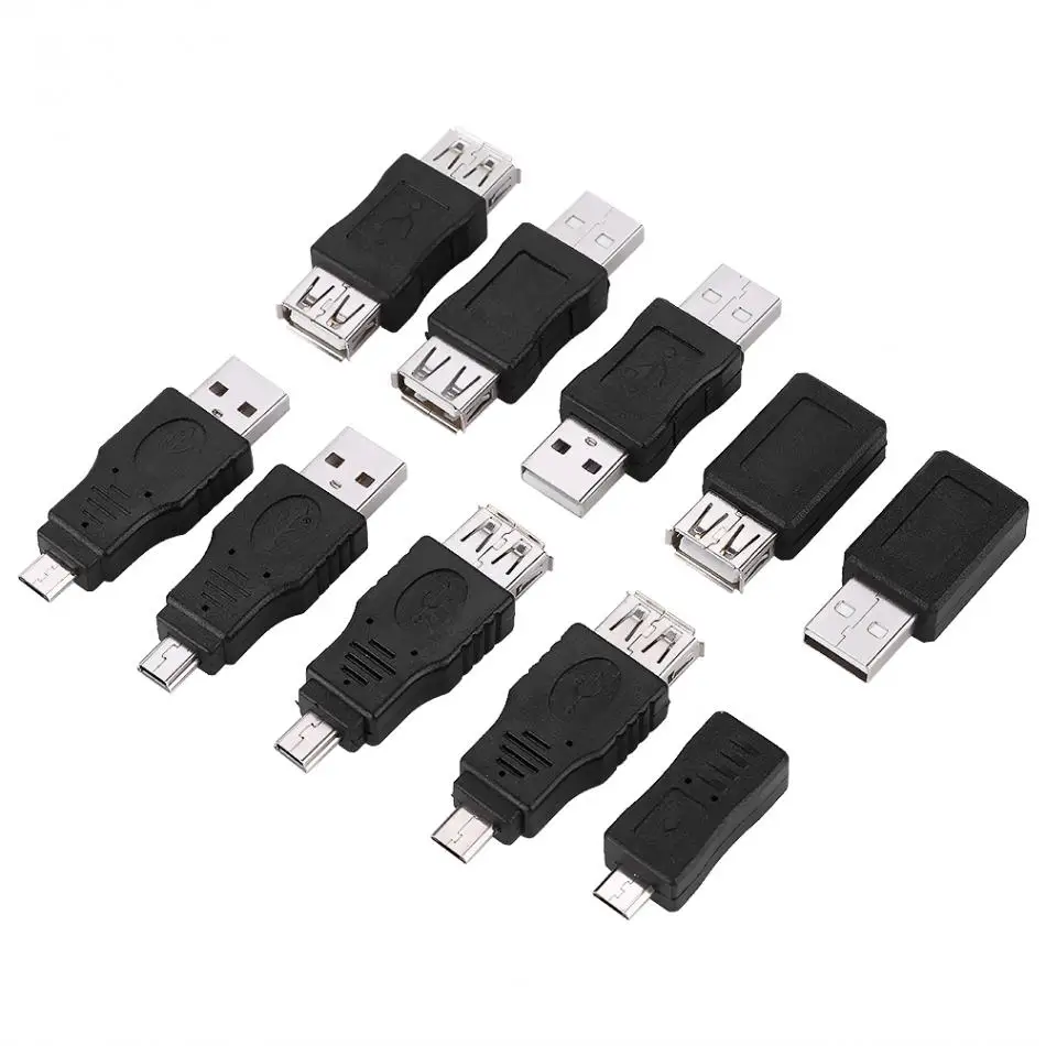 10 шт./упаковка несколько адаптеров USB2.0 микро/мини мужские и женские конвертеры