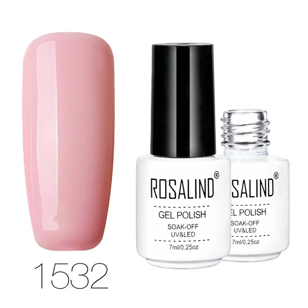 Гель лак для ногтей ROSALIND 7 мл однотонный Гибридный УФ светодиодная лампа дизайна
