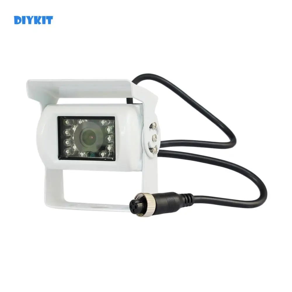 DIYKIT 12В 24В DC 4PIN HD CCD IR ночного видения автомобиля заднего вида парковочная камера
