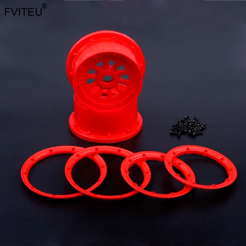 FVITEU высокопрочные нейлоновые ступицы и beadlocks Набор подходит 1/5 Losi 5ive T Rovan LT/SLRT Baja 4WD