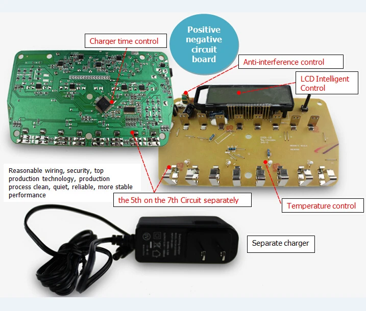 RYDBATT LCD экран inteligente 16 Bay/слот Смарт зарядное устройство для AA AAA NiCd NiHM аккумуляторы