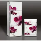 Наклейка на холодильник, рисунок цветов, крышка двери холодильника, посудомоечной машины, аксессуары для украшения дома, современные 3d наклейки на стену