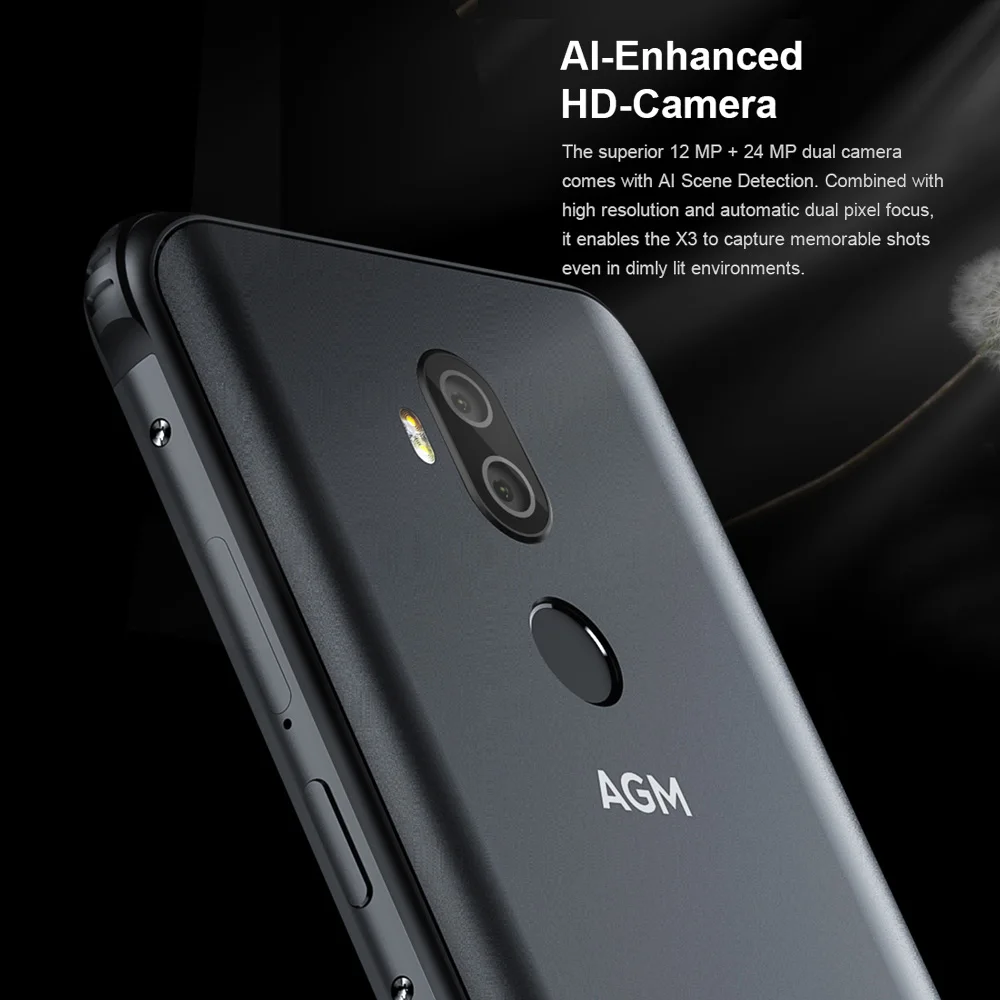 AGM X3 прочный 8/6GB+ 256/128/64GB Водонепроницаемый 5,99 дюймовый Snapdragon 845 8-ядерный мобильный телефон Android 8,1 24MP 4100mAh 4G смартфон