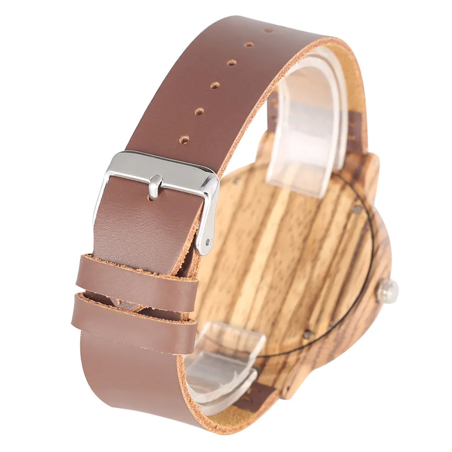 Деревянные часы для мужчин кварцевые натуральная кожа наручные Горячие Модные