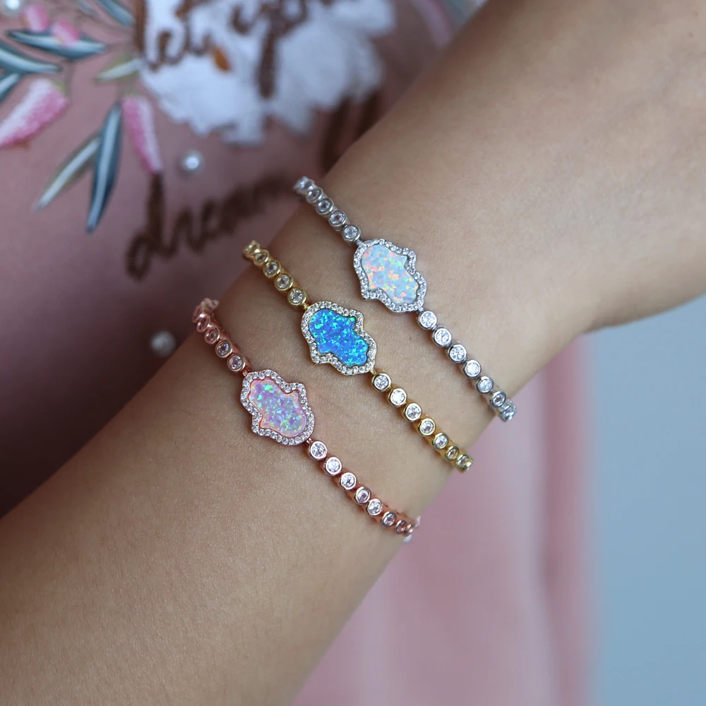 2020 модный браслет Chram на удачу хамса с фианитом для тенниса ювелирные изделия