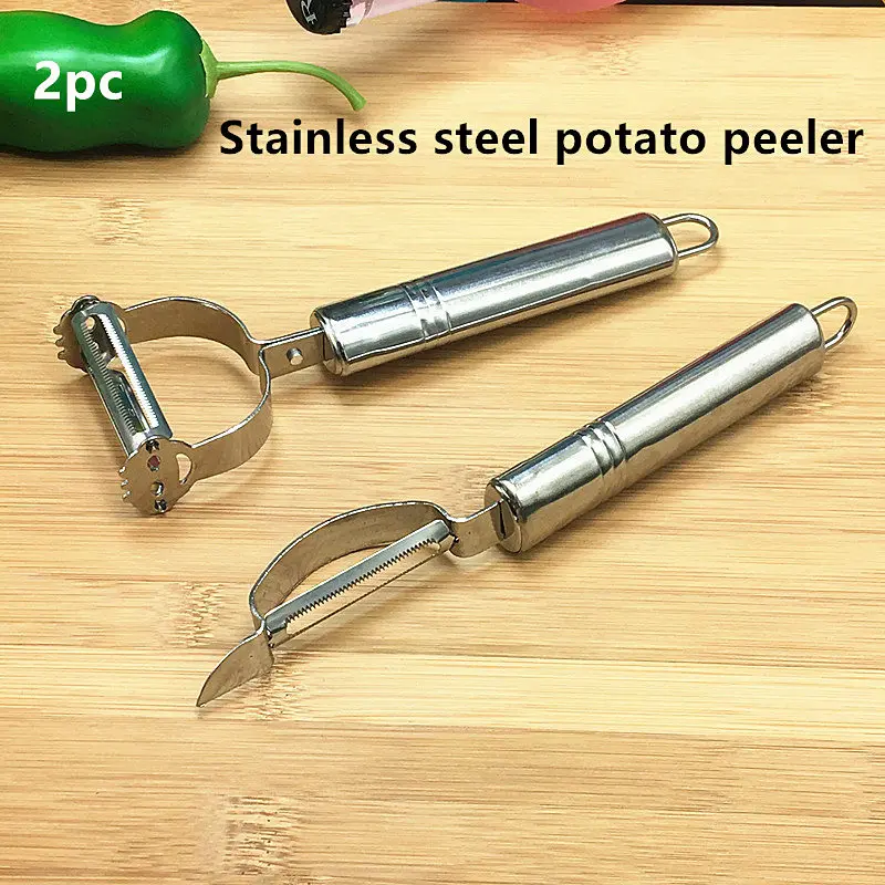 Peeler 2pc Пшеничная солома резка овощей, картофеля морковь резак лук измельчитель чеснок терка фрукты мандолина слайсер 8 в 1 кухонные аксессуары - Цвет: Peeler 2pc