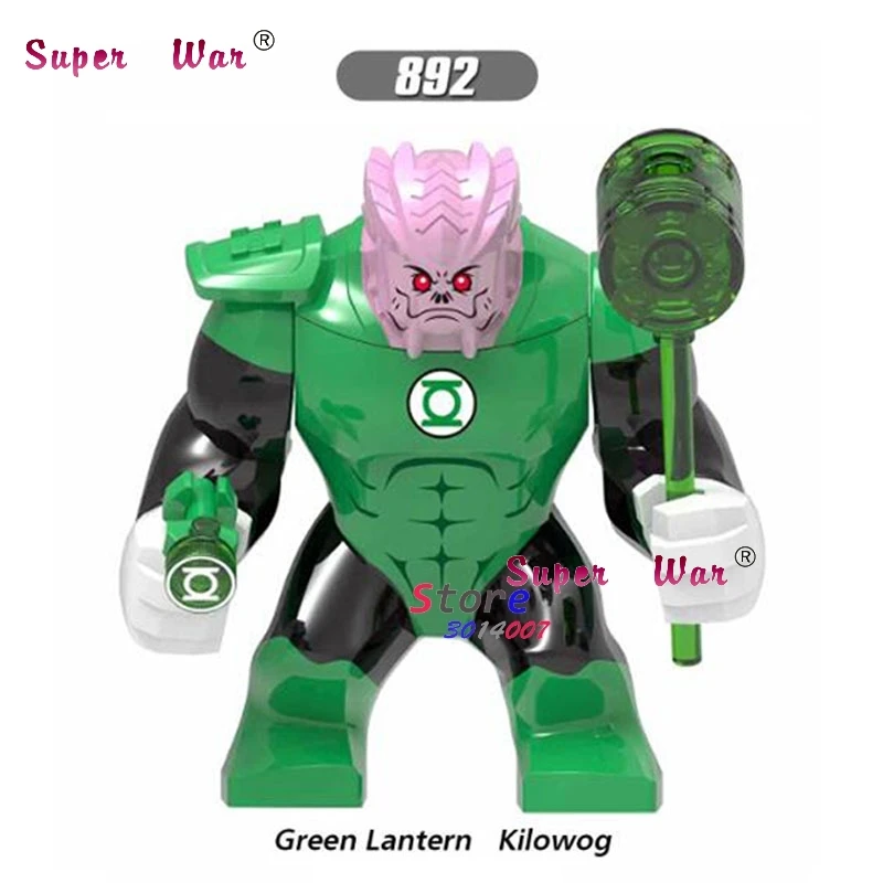 892 Один большой размер Marvel Зеленый Фонарь Kilowog DC желтый фонарь Sinestro Thanos Venom Carnage Бэтмен строительные блоки игрушки - Цвет: 892