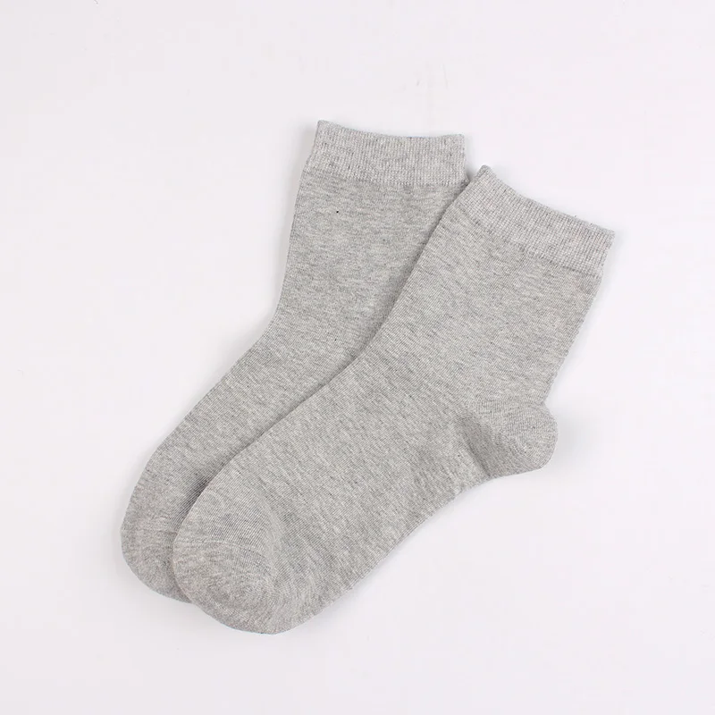 5 пар однотонных мужских носков из смеси хлопка и полиэстера эластичные дышащие