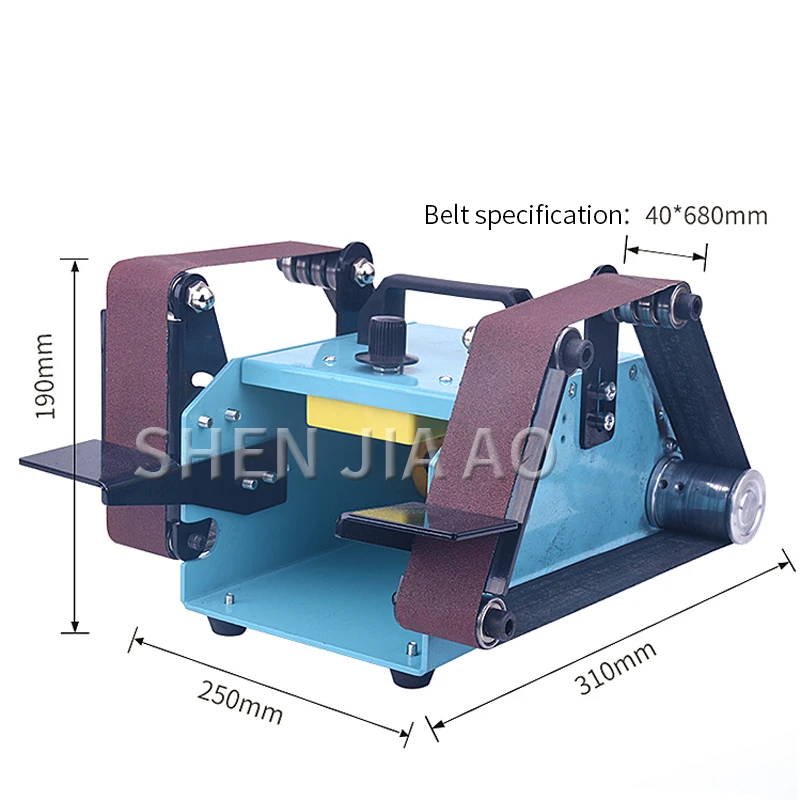 220V Double-head Small Desktop Double-axis Belt Machine Micro Double Sanding Home Polishing Grinding Knife Tool 750W | Инструменты