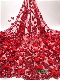 color3 5 ярдов/сумка, 8 цветов, расшитая блестками вышивка, цветочный узор, трехмерный эффект, бисер, высококачественная ткань, используемая для свадебного платья - Цвет: color3