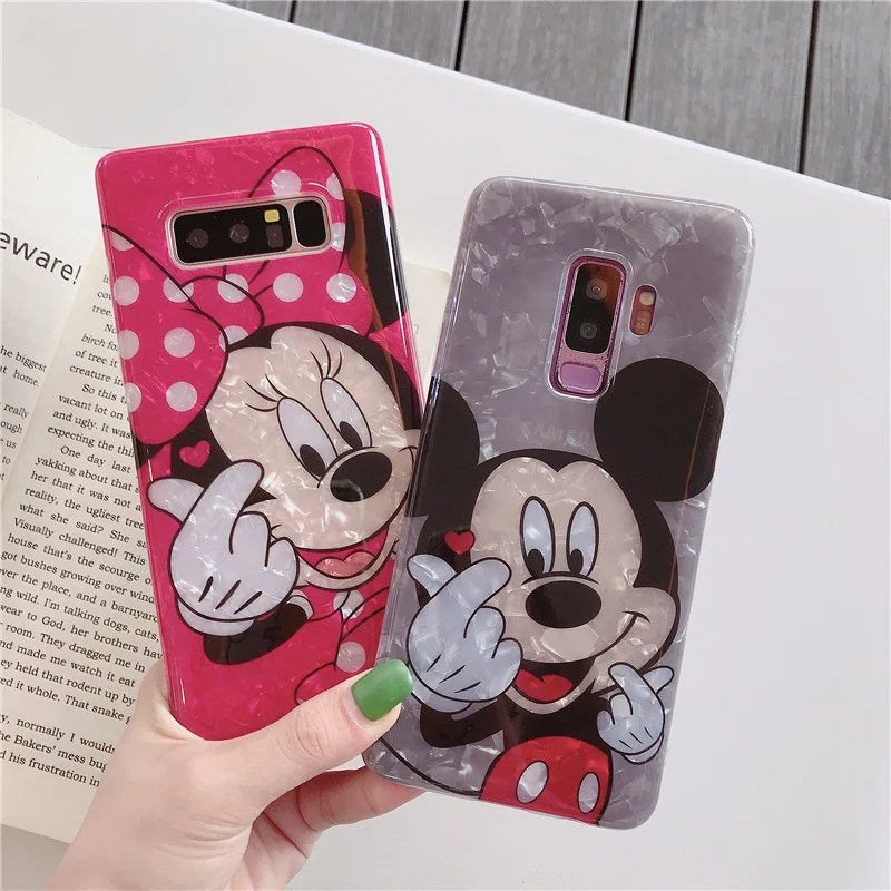 YHBBCASES, Модный чехол с раковиной, мягкий чехол для samsung Note 10, 8, 9, Мультяшные милые чехлы с мышкой, уткой для samsung Galaxy S8, S9, S10 Plus