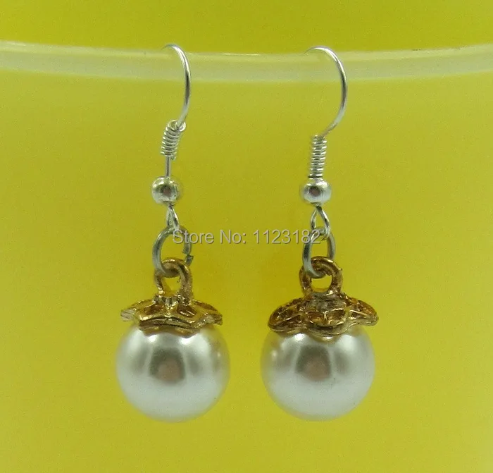 2014 Pearl Earrings Dangle Earring Gold Plated Trendy Women Accessories Christmas Valentine's Day Gifts Free DropShipping ER029 |