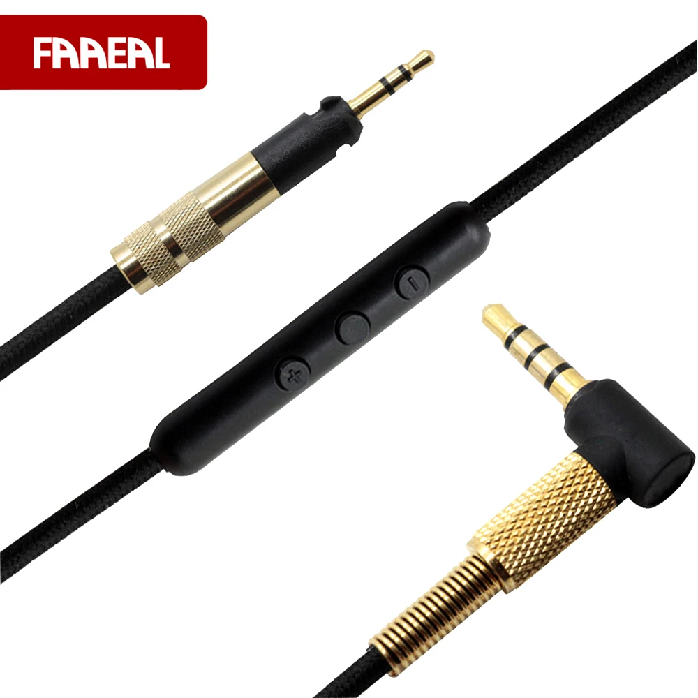 Сменный кабель FAAEAL 1 2 м для Sennheiser HD598 HD558 HD518 наушников Hi Fi 3 5 мм с микрофоном|cable for