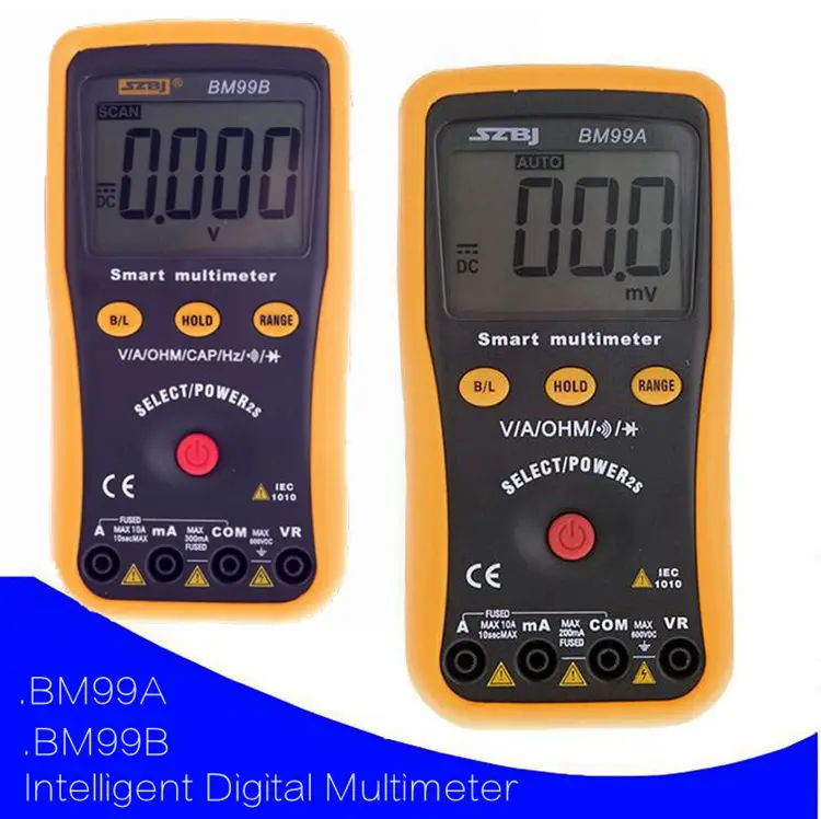 BM99B интеллектуальный цифровой мультиметр Автоматический диапазон антигорящий