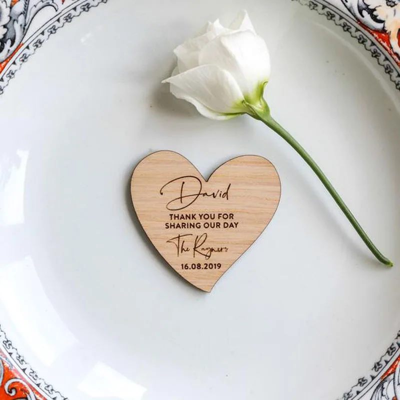 Индивидуальный деревянный магнит для сохранения даты свадебные приглашения