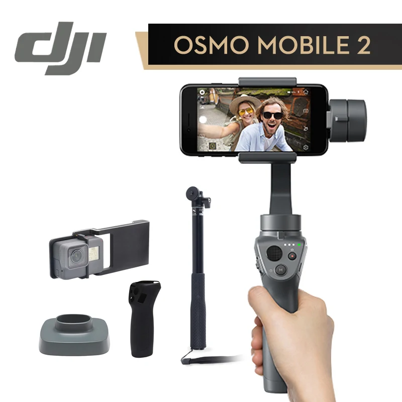 DJI Osmo Mobile 2 ручной шарнирный стабилизатор для камеры GOPRO 3 Axis гладкая Activetrack