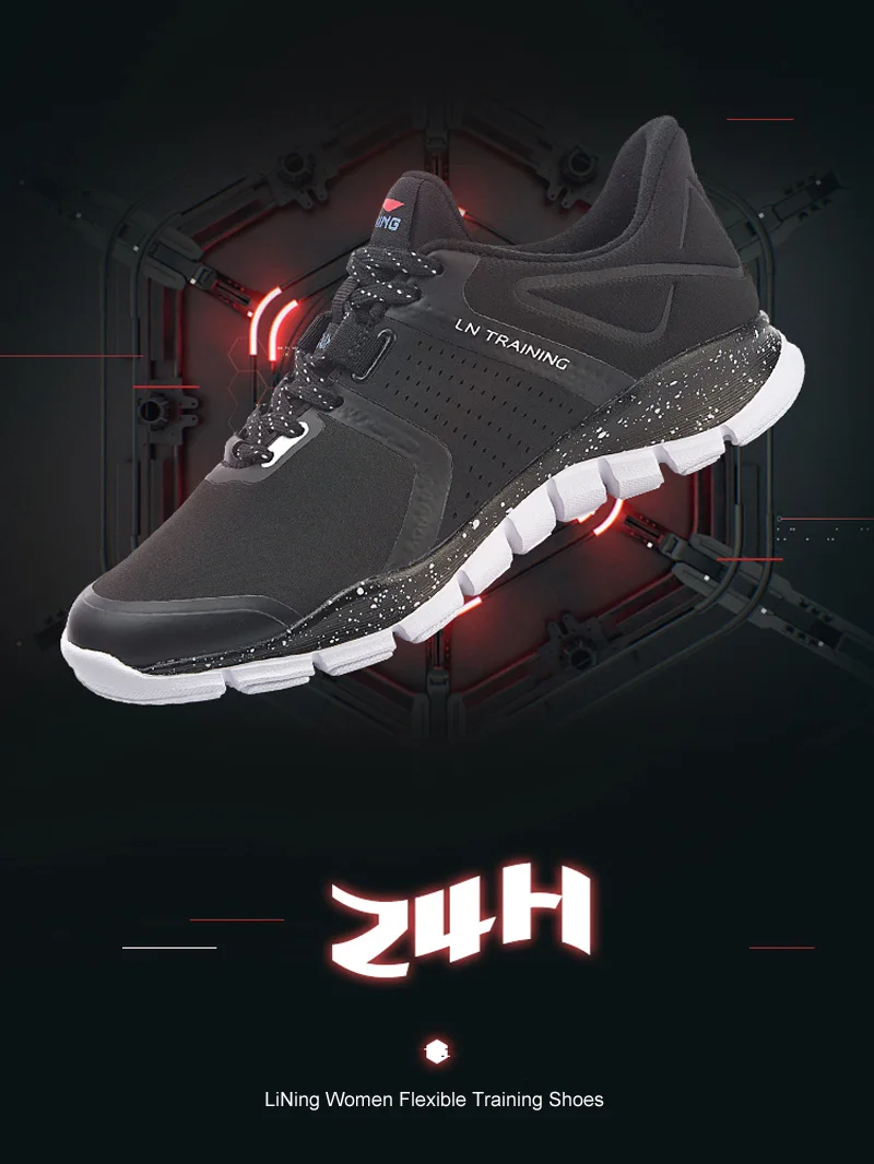 Li-Ning Для женщин 24 часа в сутки Гибкие тренировочные обувь Разделение верхняя дышащая подкладка светильник Спортивная обувь Кроссовки AFHP002 YXX051