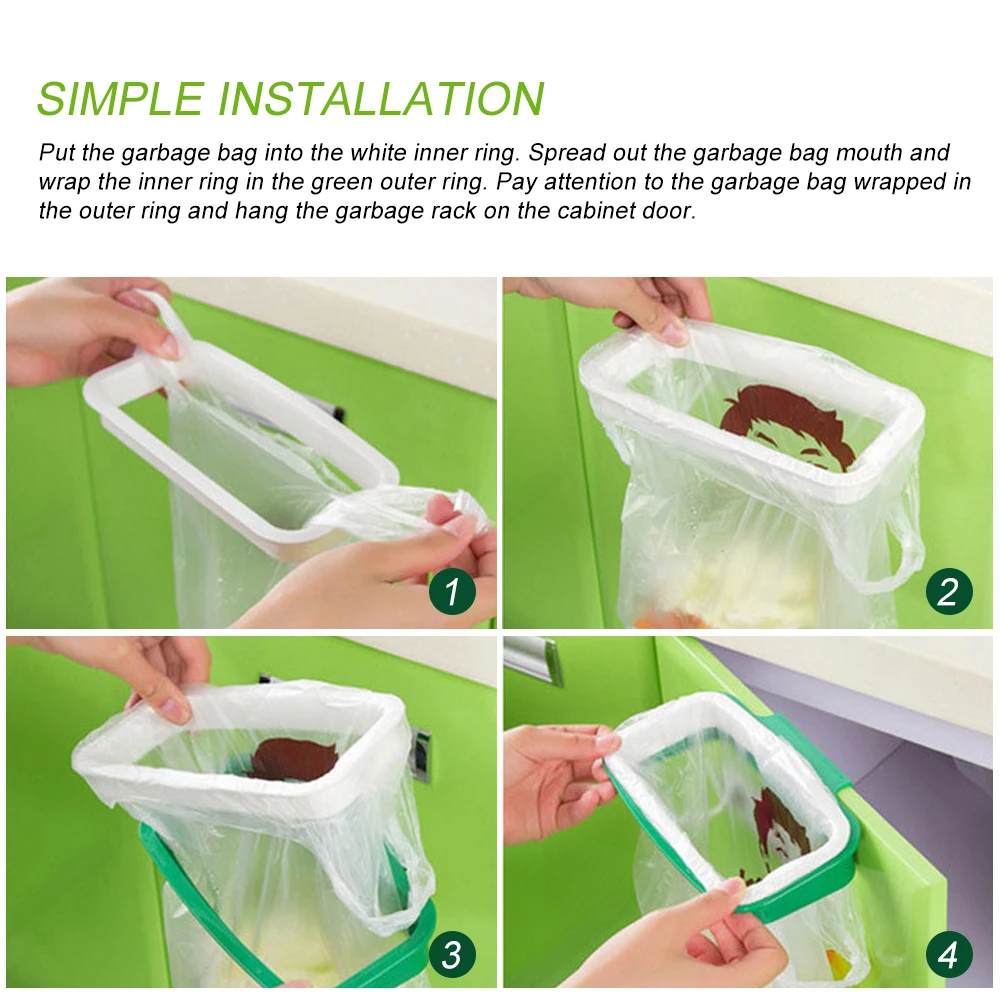 Hoomall мешок для кухонного мусора держатель хранения вешалка шкафа стойка крючок