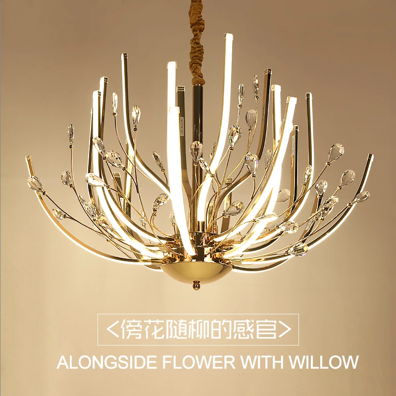 Постмодерн роскошная художественная вилла простая хрустальная люстра освещение