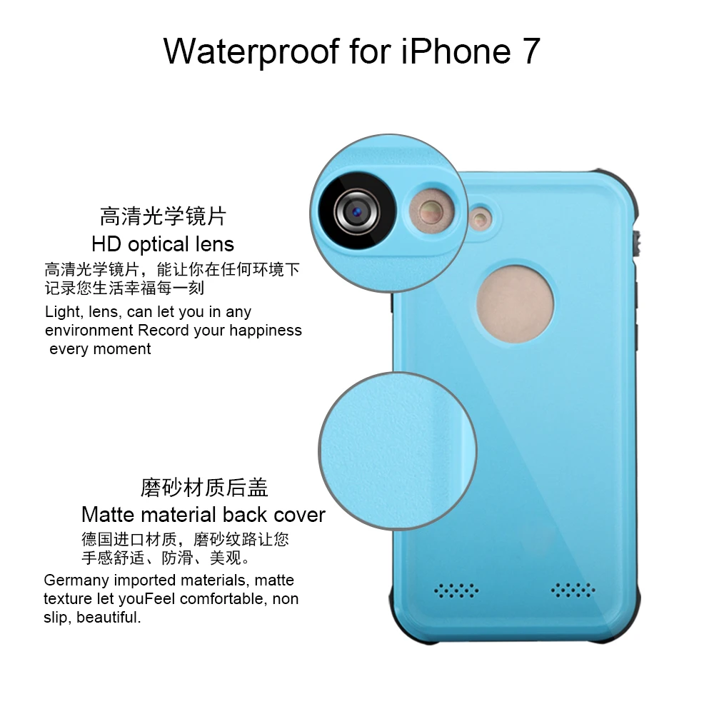 for iphone7 iPhone8 waterproof and anti dropping phone cases With the mobile support lanyard |