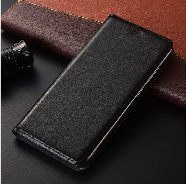 YM07 Чехол-книжка из натуральной кожи с подставкой для телефона Asus ZenFone 4 Max ZC554KL, чехол для телефона ZenFone 4 Max(5,5 '), откидной Чехол - Цвет: Black