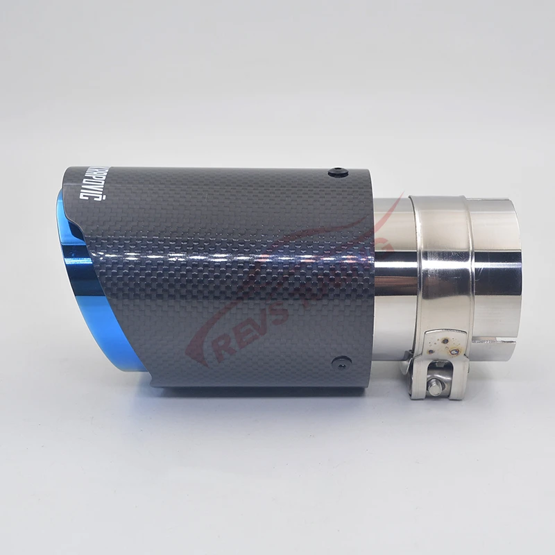 Универсальный синий конец Akrapovic автомобиль из нержавеющей стали Глянцевая