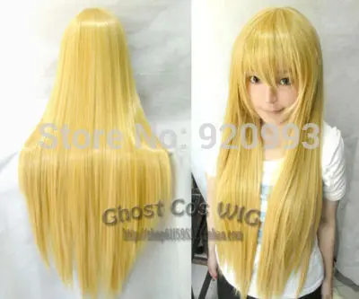 ДОСТАВКА ***** **** @ Нью-Лонг Теплый Белый Партии Cosplay Прямой Парик 100 см |