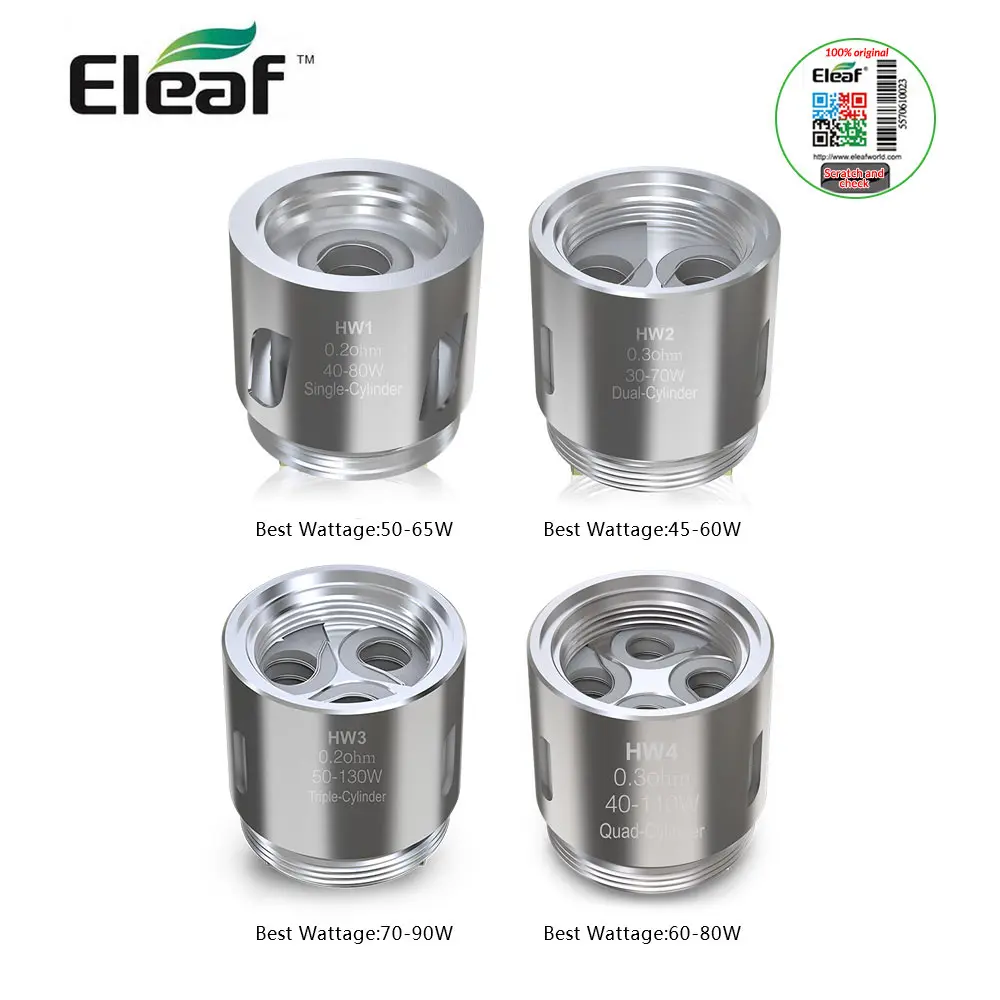 Оригинальная катушка серии Eleaf HW 10 шт. HW1 / HW2/ HW3/HW4/головки для электронных сигарет