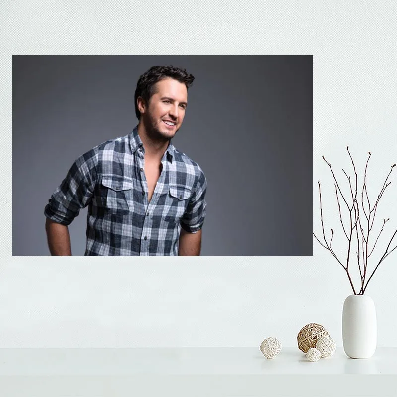 

Custom luke bryan Canvas Painting Poster Cloth Silk Fabric Wall Art Poster for Living Room Home Decor