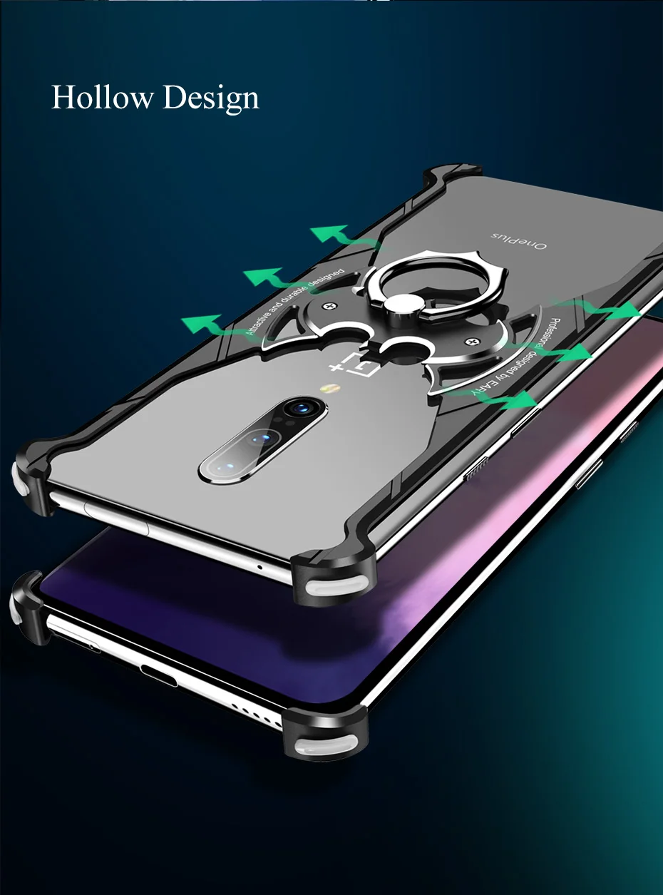 Чехол для телефона OnePlus 7 серии, полуупаковка, металлическая рамка, персональный чехол с Бэтменом, ультратонкий, универсальный, Жесткий Чехол