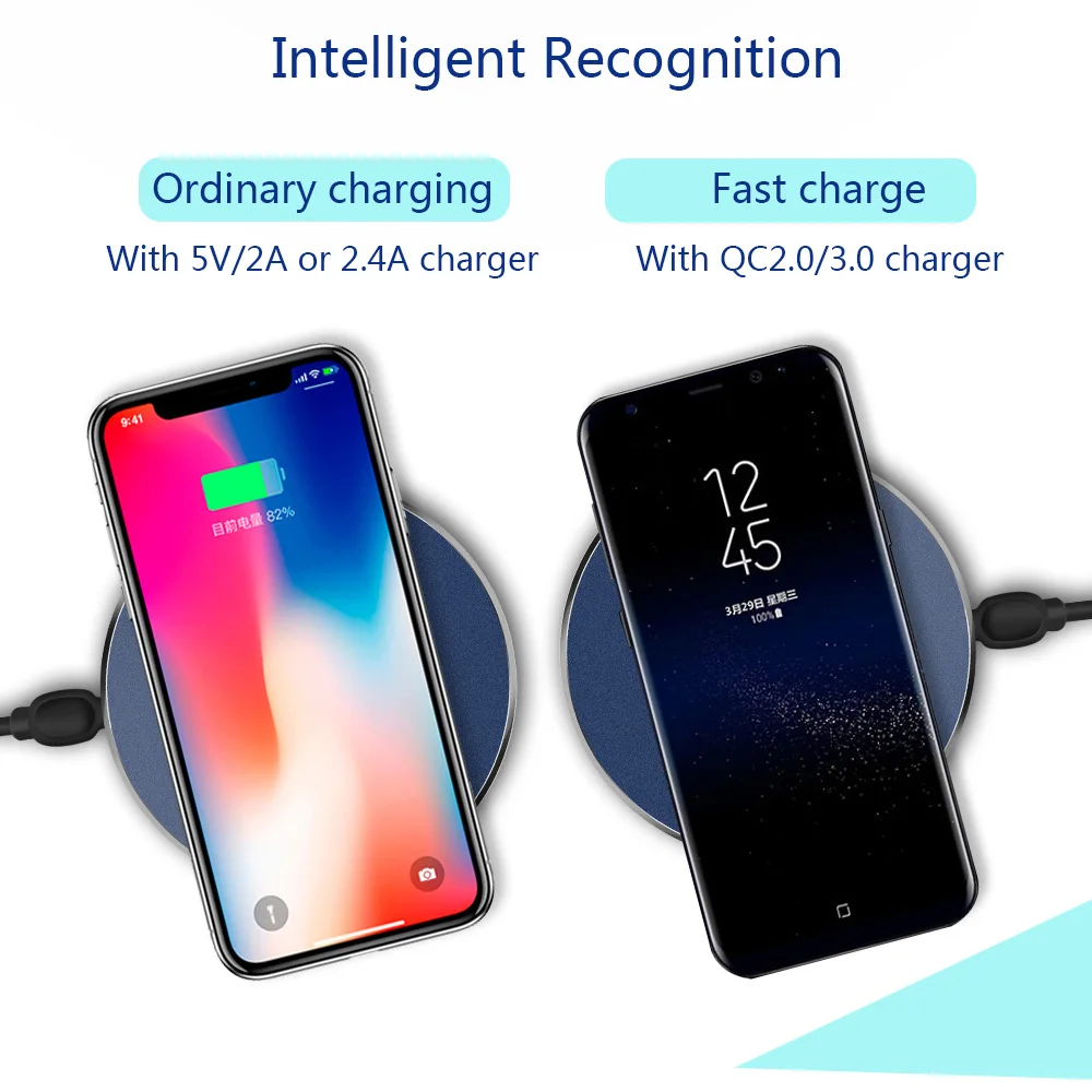 Последнее Беспроводное зарядное устройство USB для iphone x 8 Samsung Galaxy S8 + S9 9 S7 Edge Google Nexus