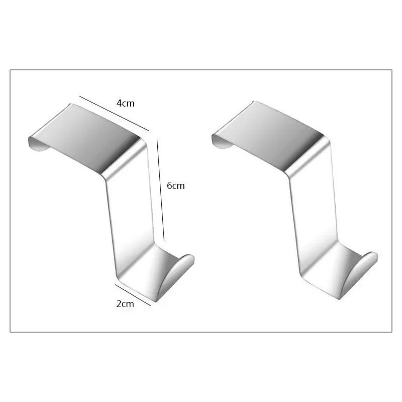 2 шт двери крючок из нержавеющей стали Кухня вешалка в шкаф для ванной